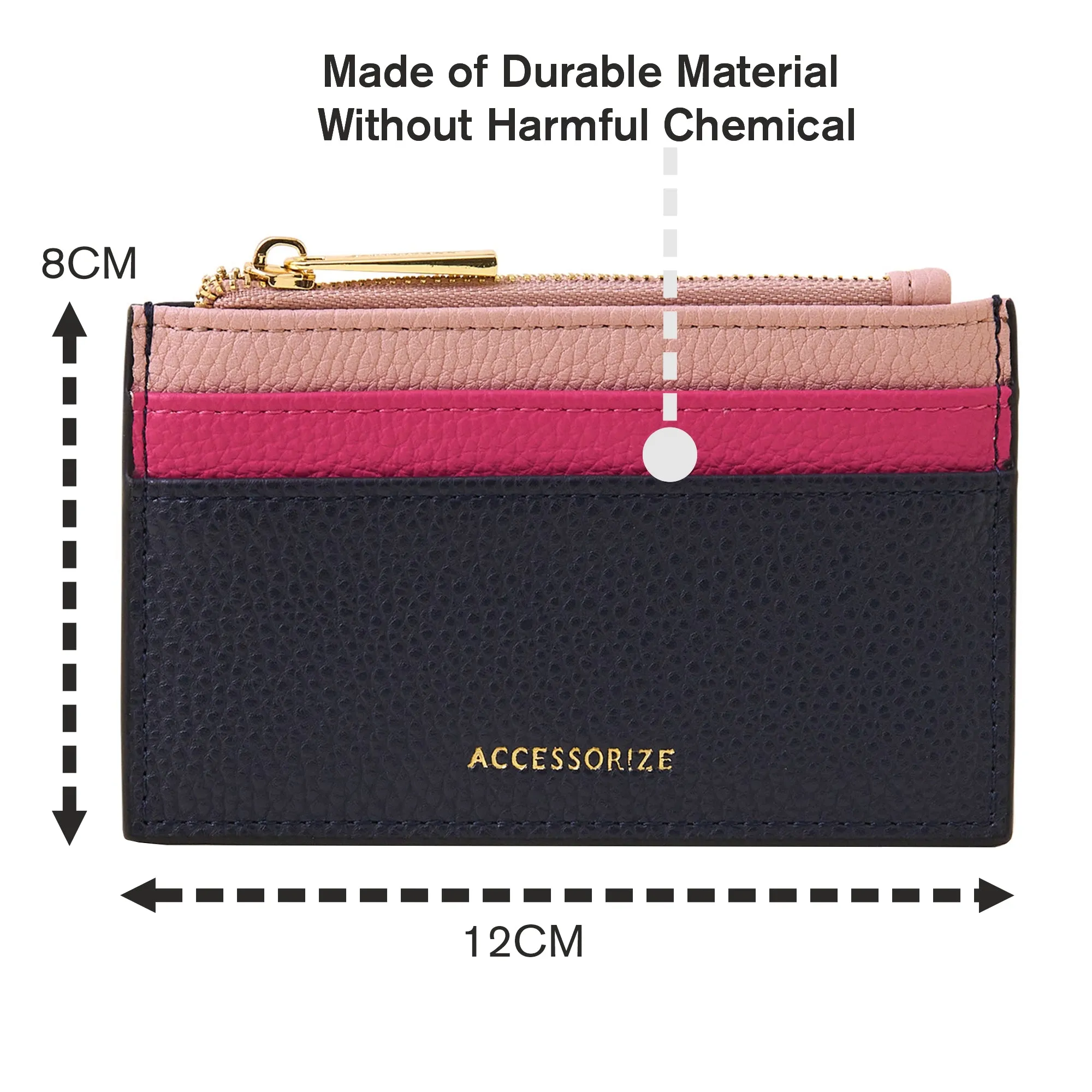 Accessorize London Women's Multi Colour Block Card Holder