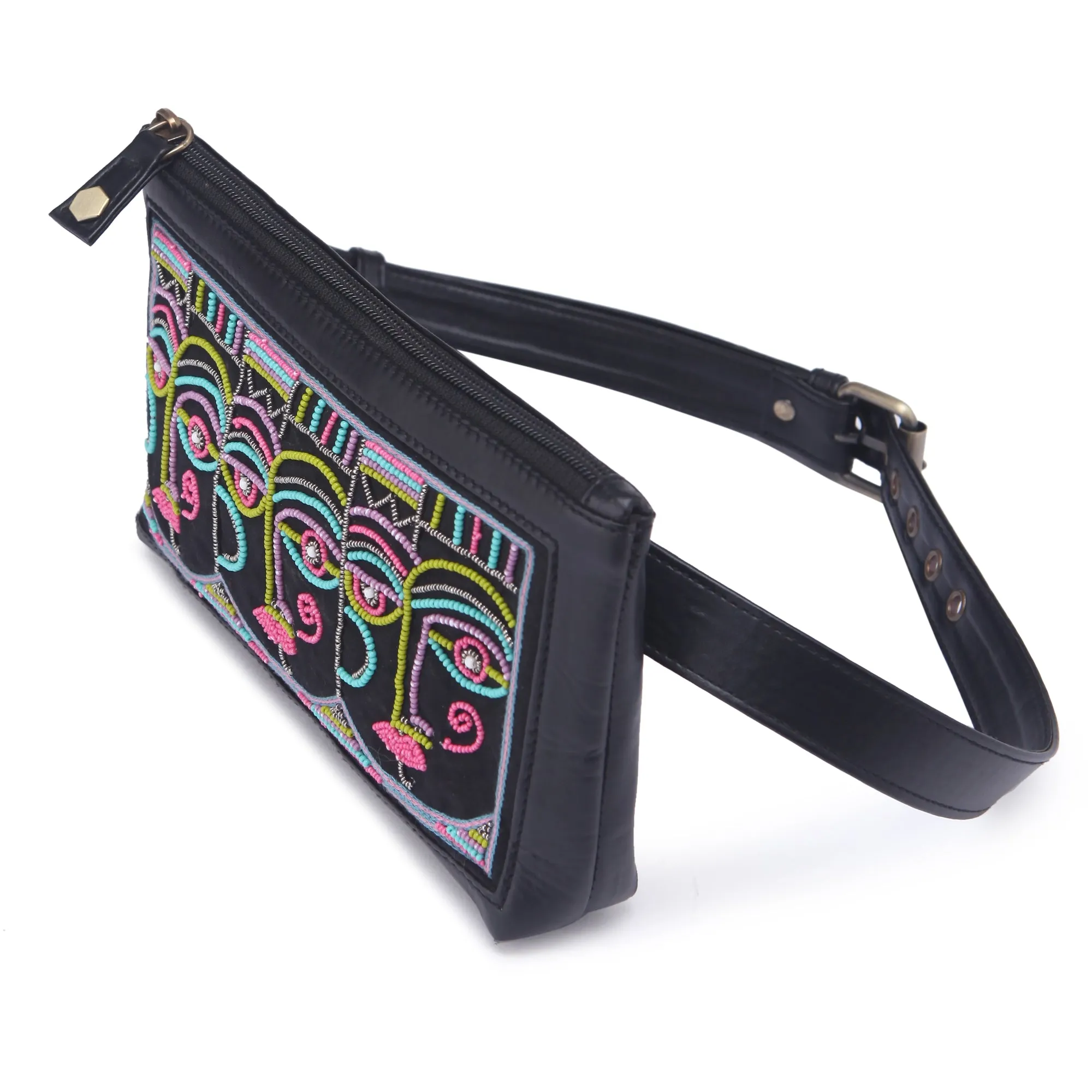 Anokhi Hand Embroidered Belt Bag for women