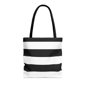 Black Stripes Tote Bag