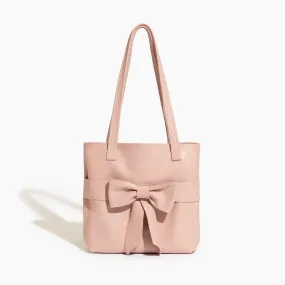 Blush Put A Bow On It Leather Tote