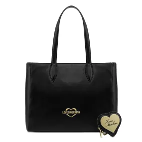 Borsa Donna Shopping con Micro Clutch LOVE MOSCHINO linea Hollies colore Nero