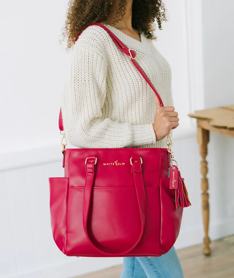 Carina Tote Bag - Cranberry