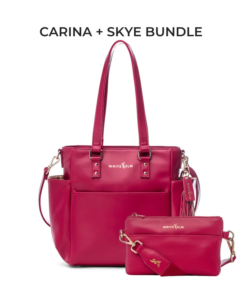 Carina Tote Bag - Cranberry