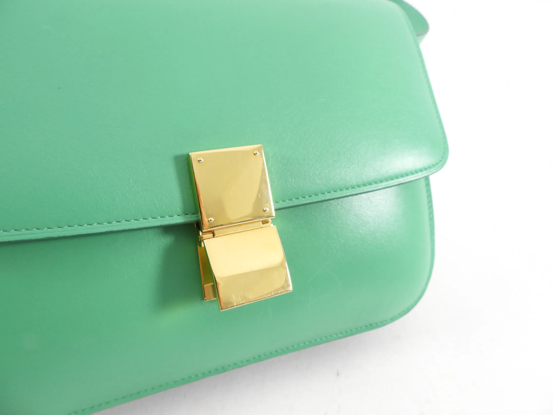 Celine Green Medium Classic Box Bag