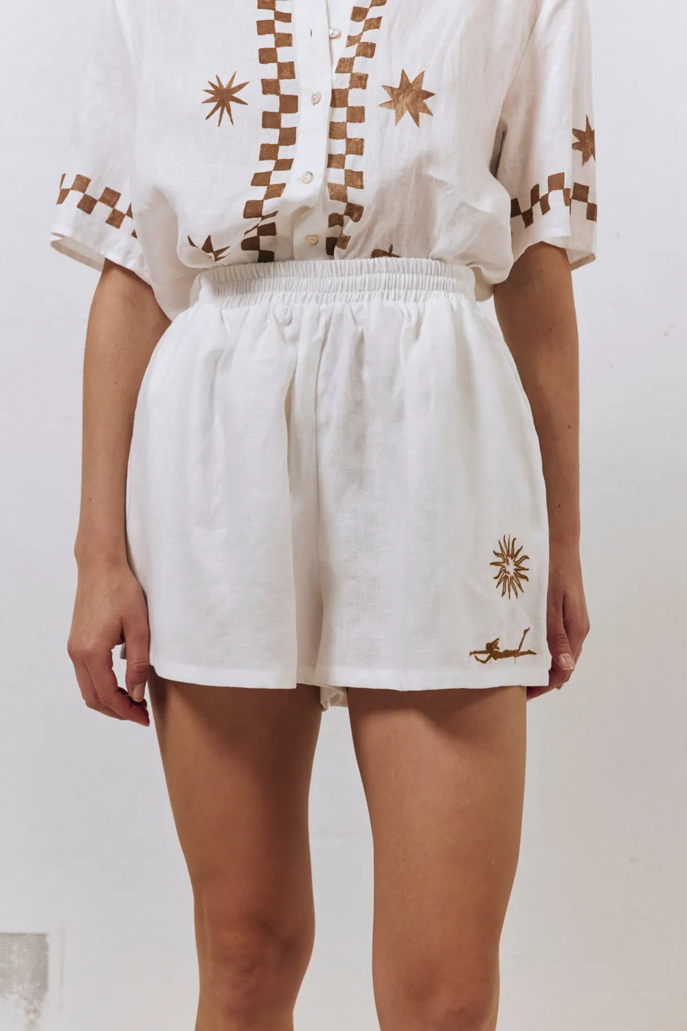 Celine Linen Shorts Skyros