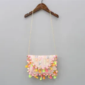 Colourful Thread Embroidered Sling Bag