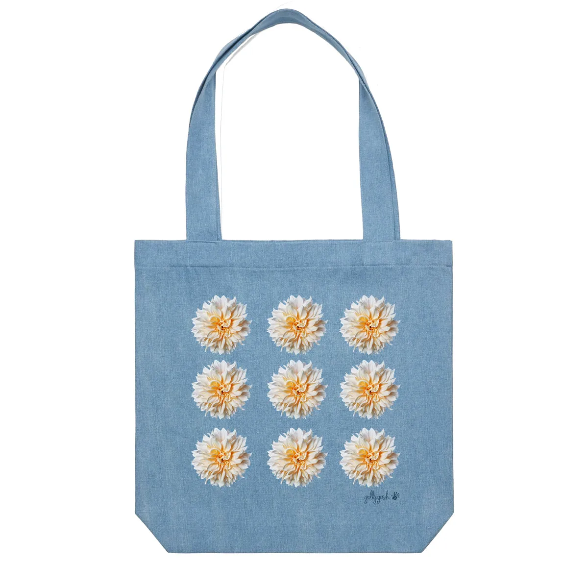 Cream Dahlias Tote Bag