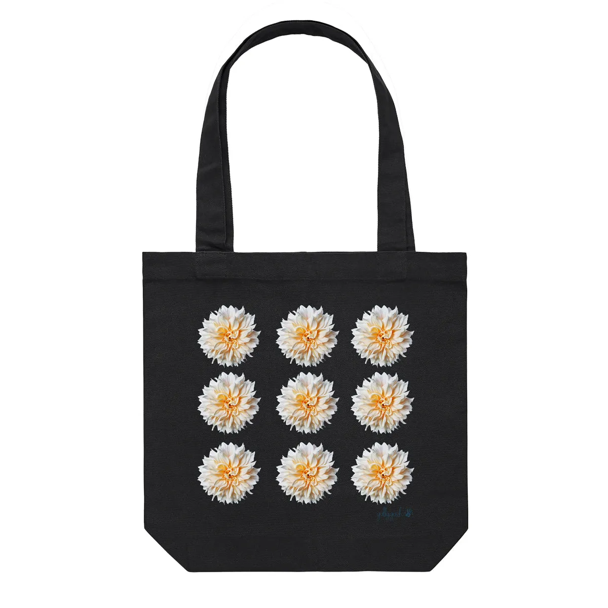 Cream Dahlias Tote Bag