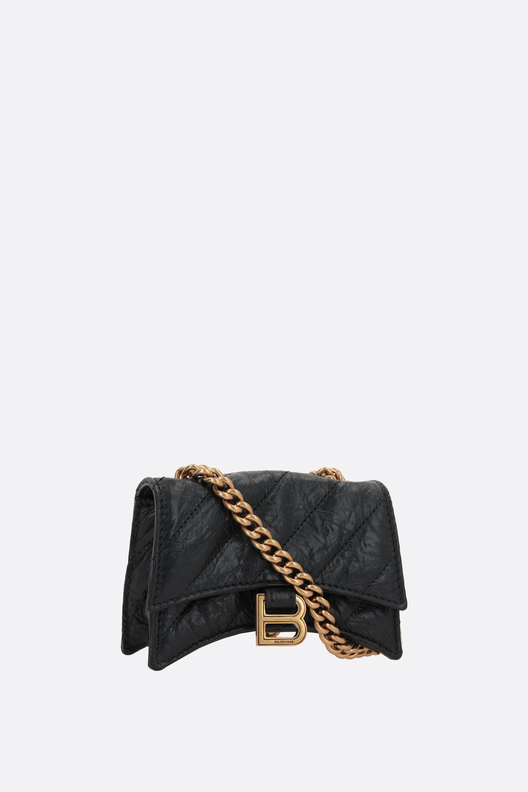 Crush mini shoulder bag in quilted Crush leather