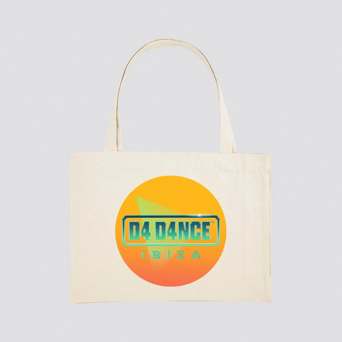 D4 D4NCE Ibiza Circle Logo Woven Shopping Bag