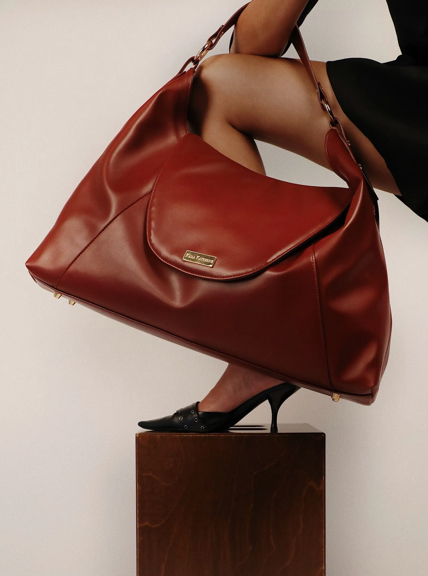 Downing Cactus Leather Vegan Bag | Cherry