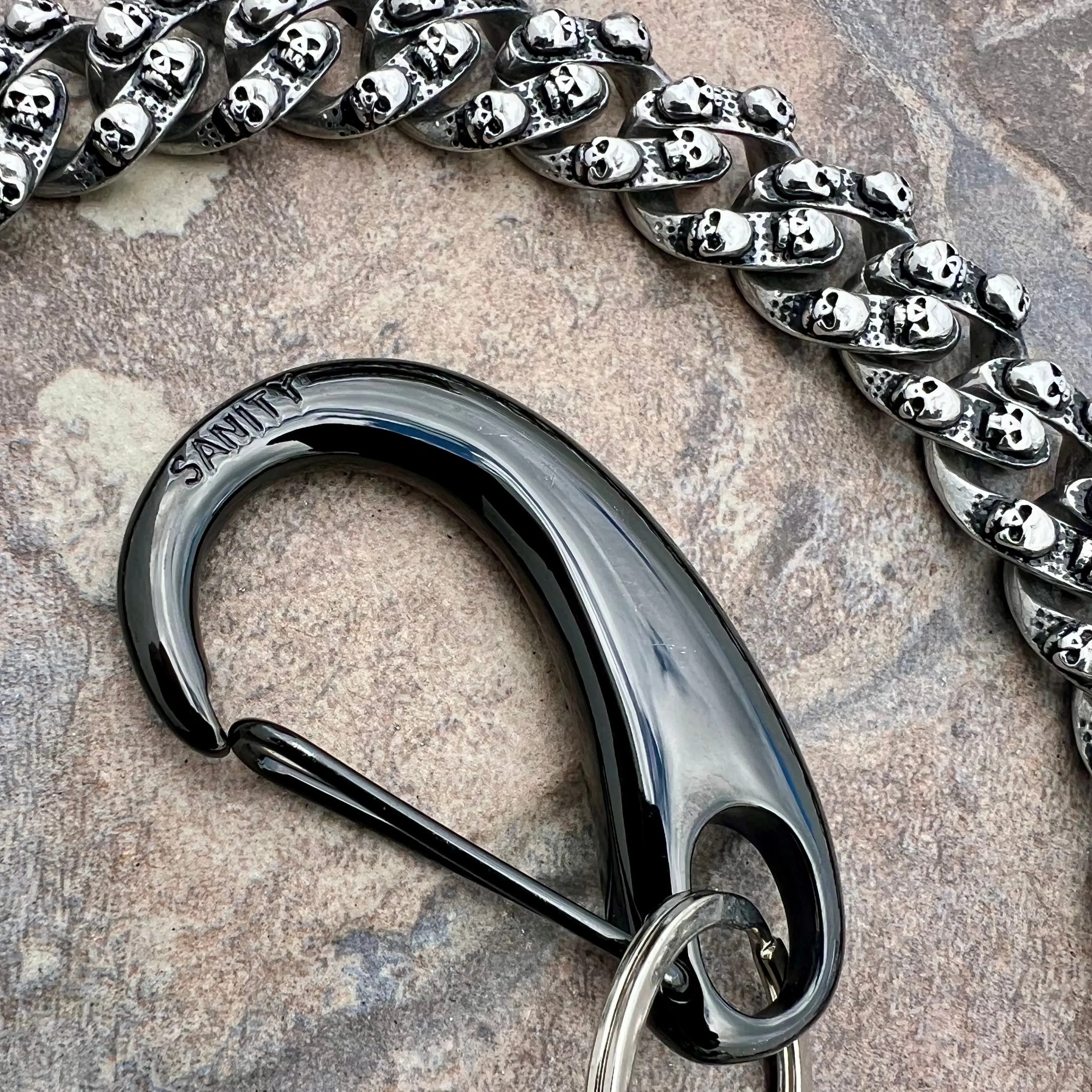 Easy Biker Chain Gang Wallet Chain 3/4 - W/ Sanity’s Black Hook Clip - WC12