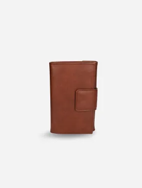 Ella Vegan Leather Bifold Purse Wallet | Brown