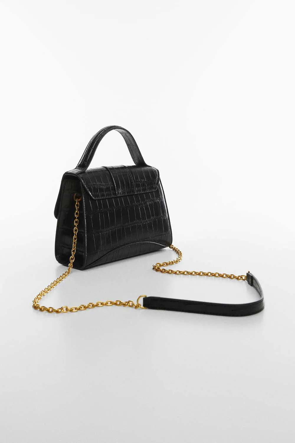 Envelope padlock coco leather effect bag