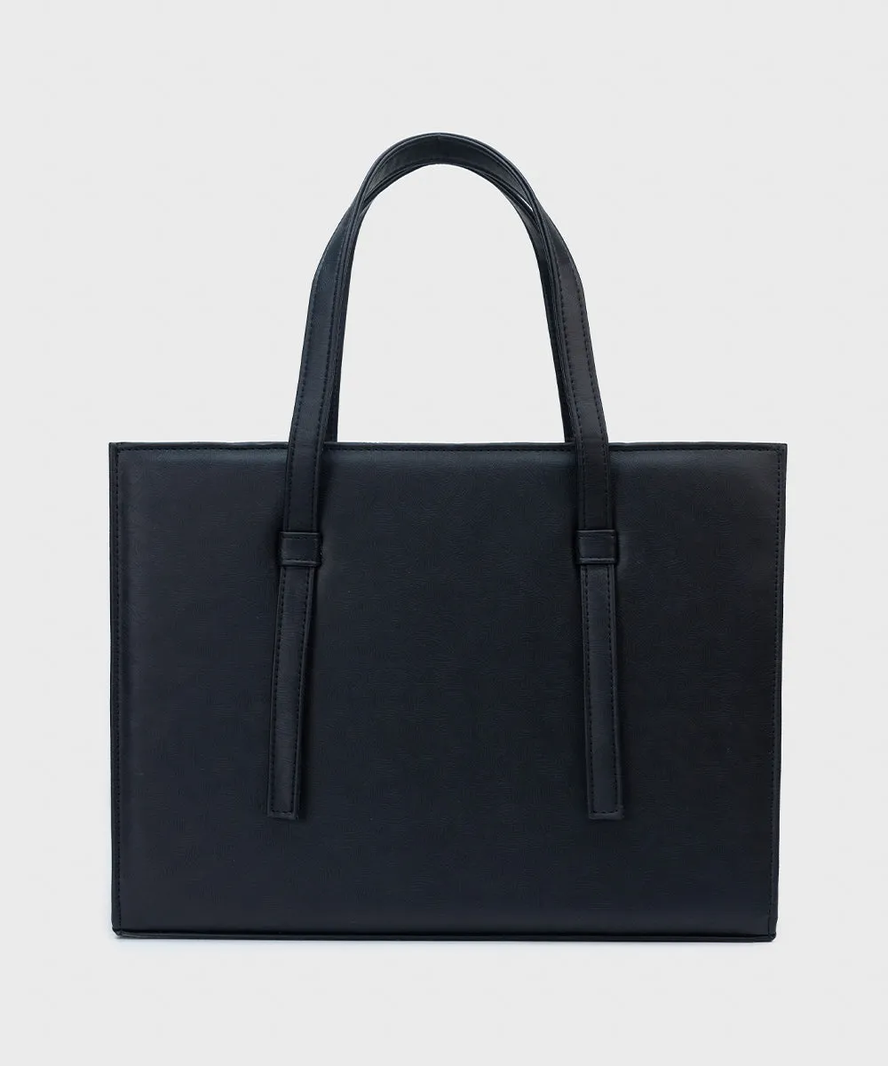 Faux Leather Tote Bag