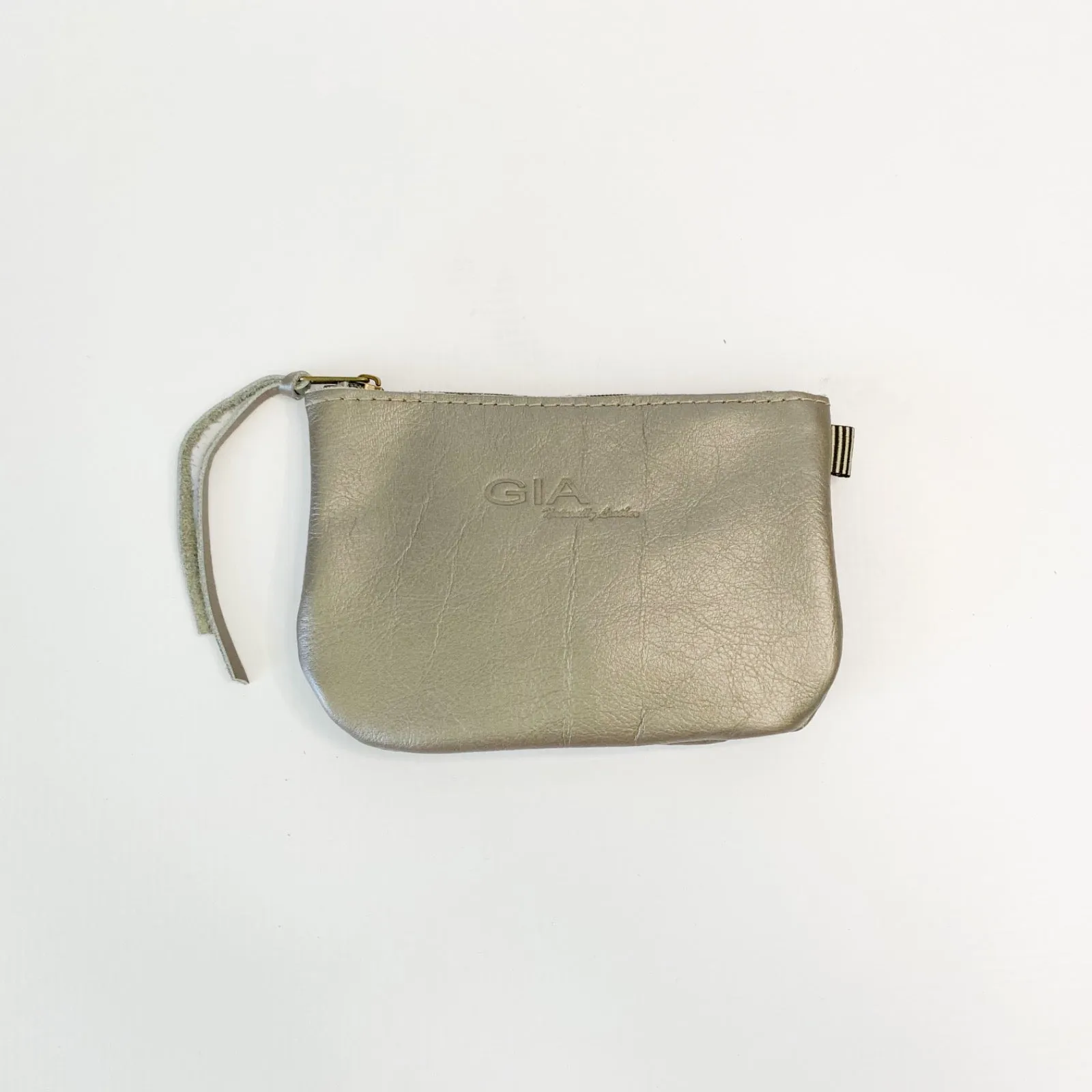 Gia leather pewter purse