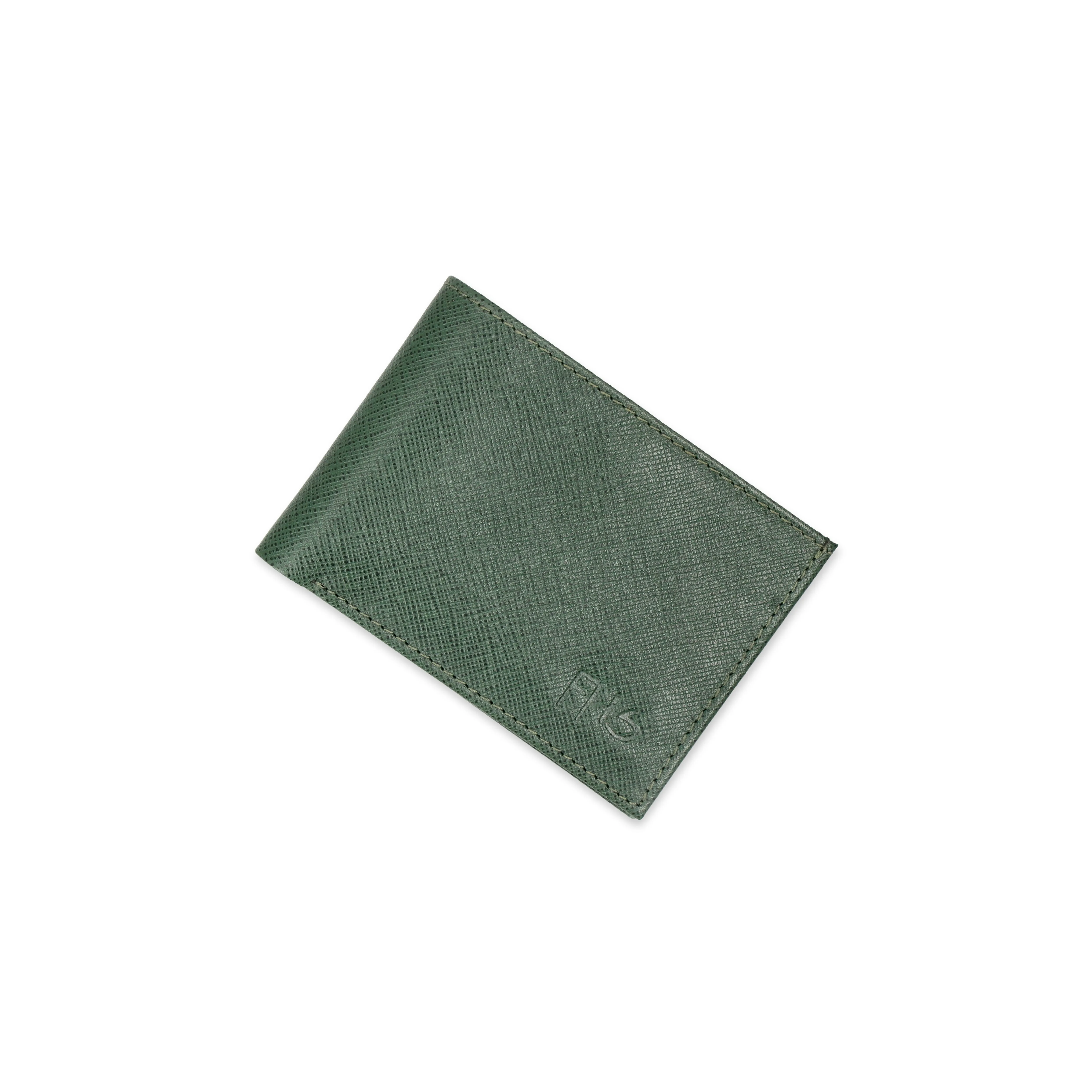 Green Saffiano Leather Wallet