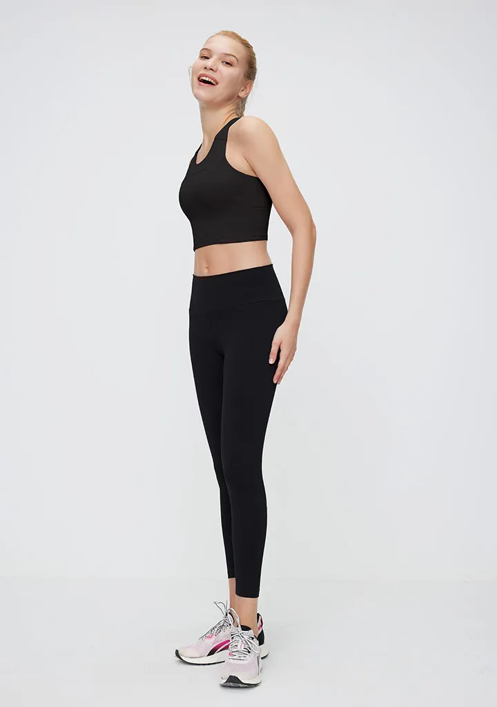 High Neck Longline Racerback Sports Bra