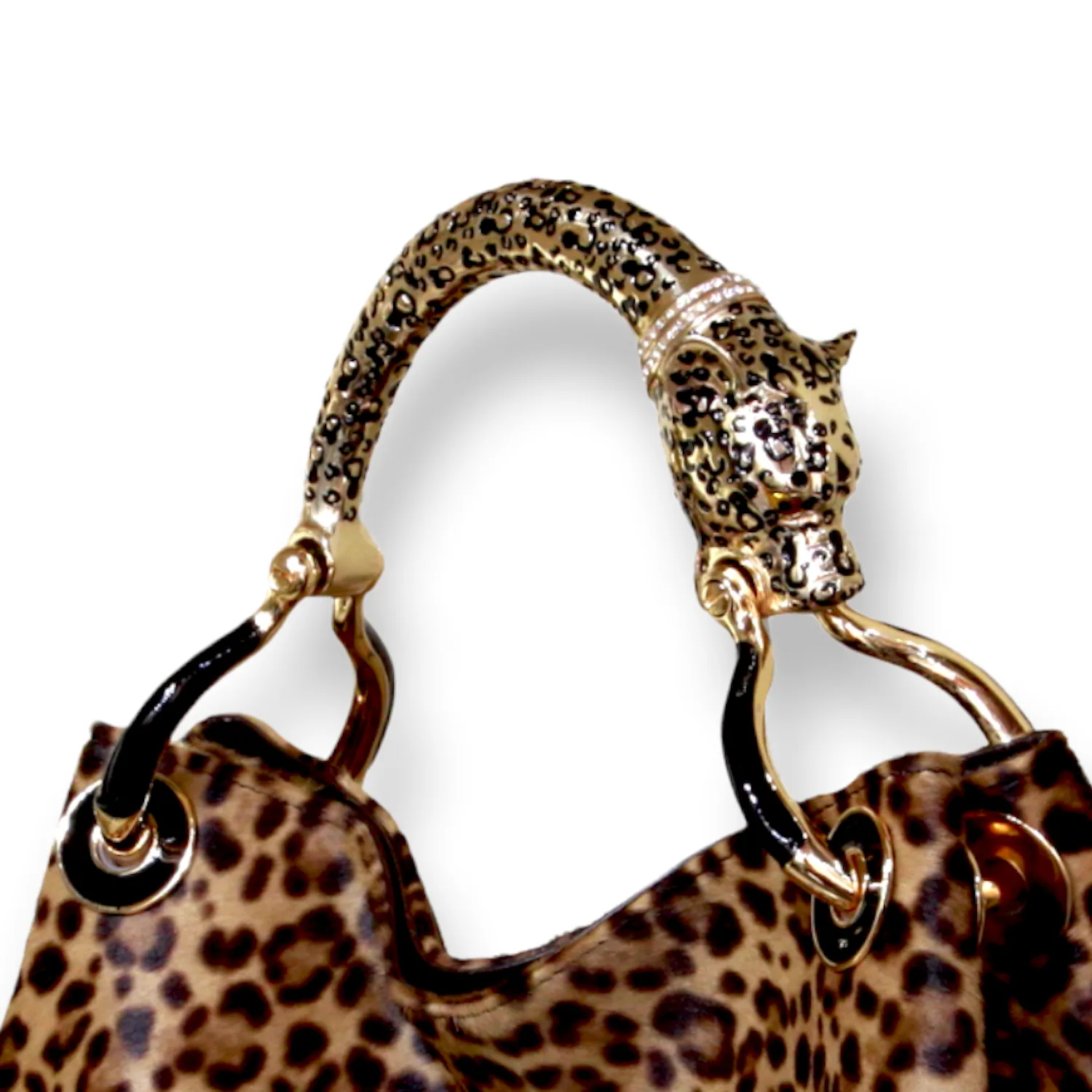 JAGUAR  WITH JAGUAR-PRINT PONY HAIR SMALL HANDBAG