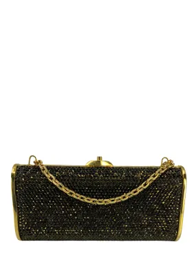 Judith Leiber Swarovski Crystal Minaudiere Evening Bag