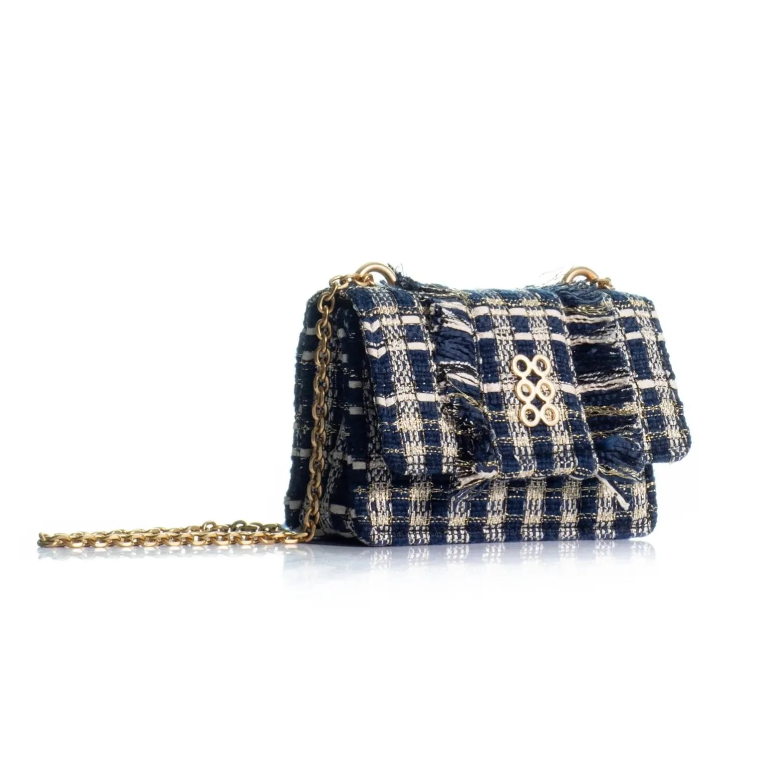 Kooreloo - Fabric Shoulder Bag - Mini Lucerne Blue & Gold