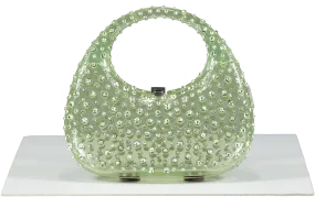 L'alingi Green Mint Meleni Bag Crystal Encrusted Resin Bag One Size