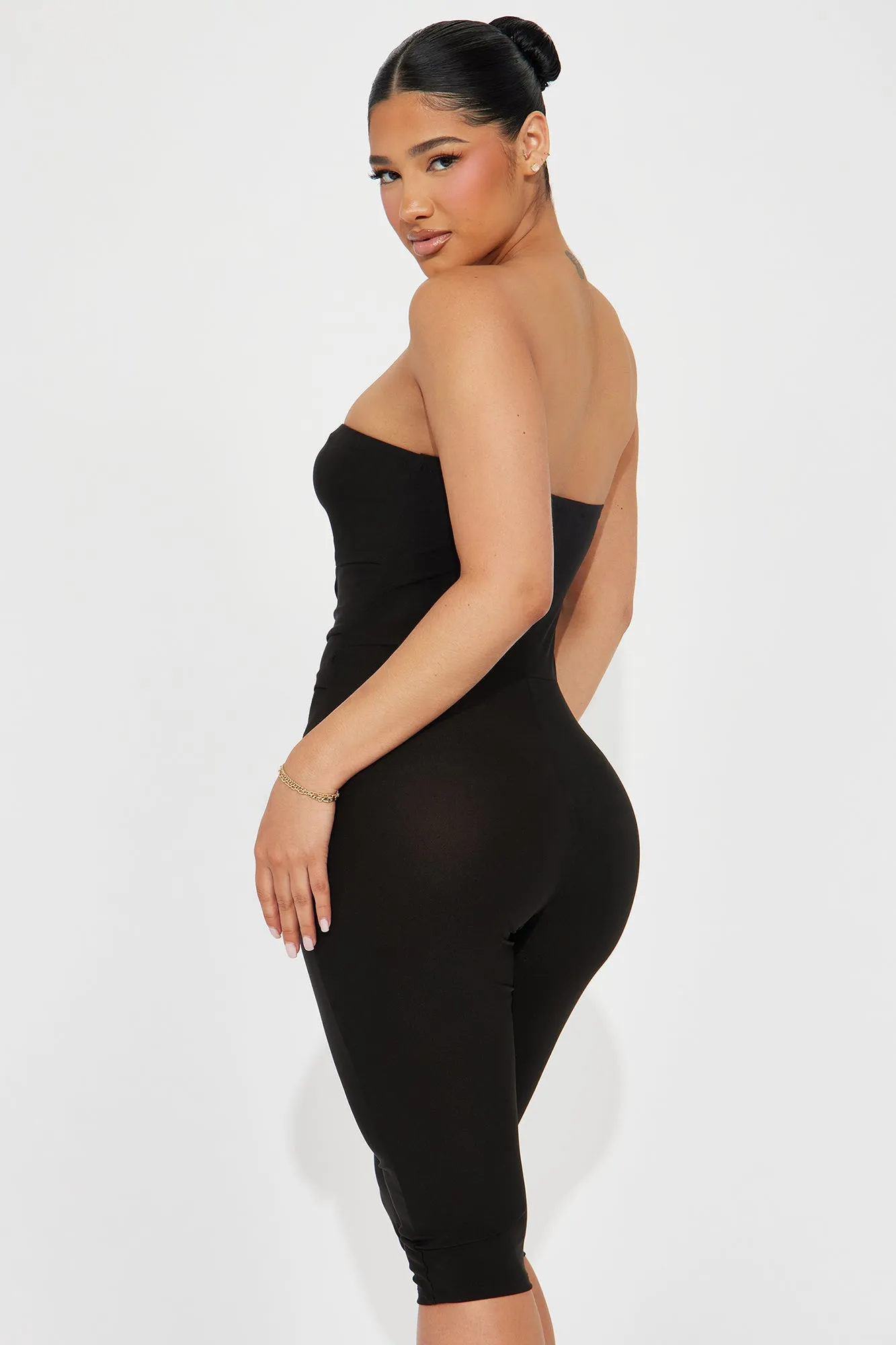 Let's Change It Up Capri Jumpsuit  - Black