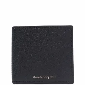 Logo Bi Fold Wallet, Grained Black