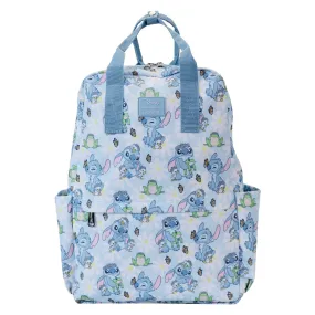 Loungefly Disney Lilo and Stitch Springtime Stitch Allover Print Full-Size Nylon Backpack