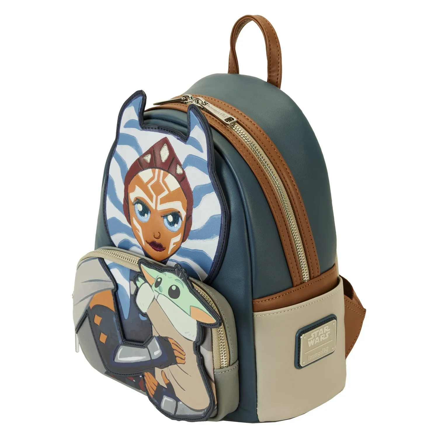 Loungefly Star Wars The Mandalorian Ahsoka Holding Grogu Mini Backpack