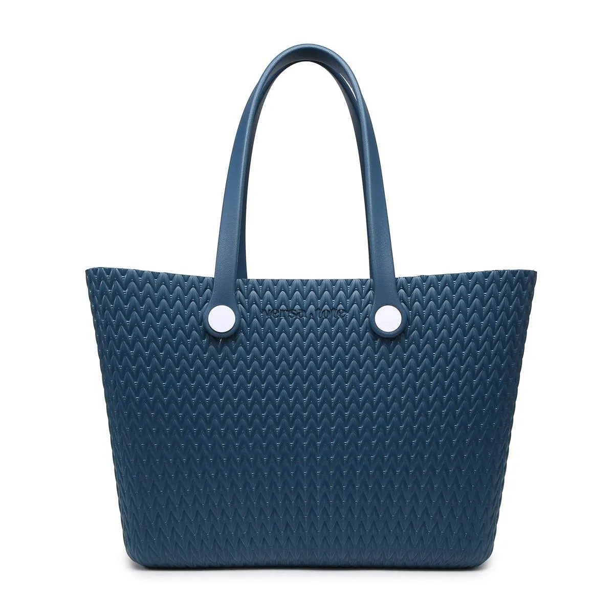 Navy Carrie Textured Versa Tote w/ Interchangeable Straps