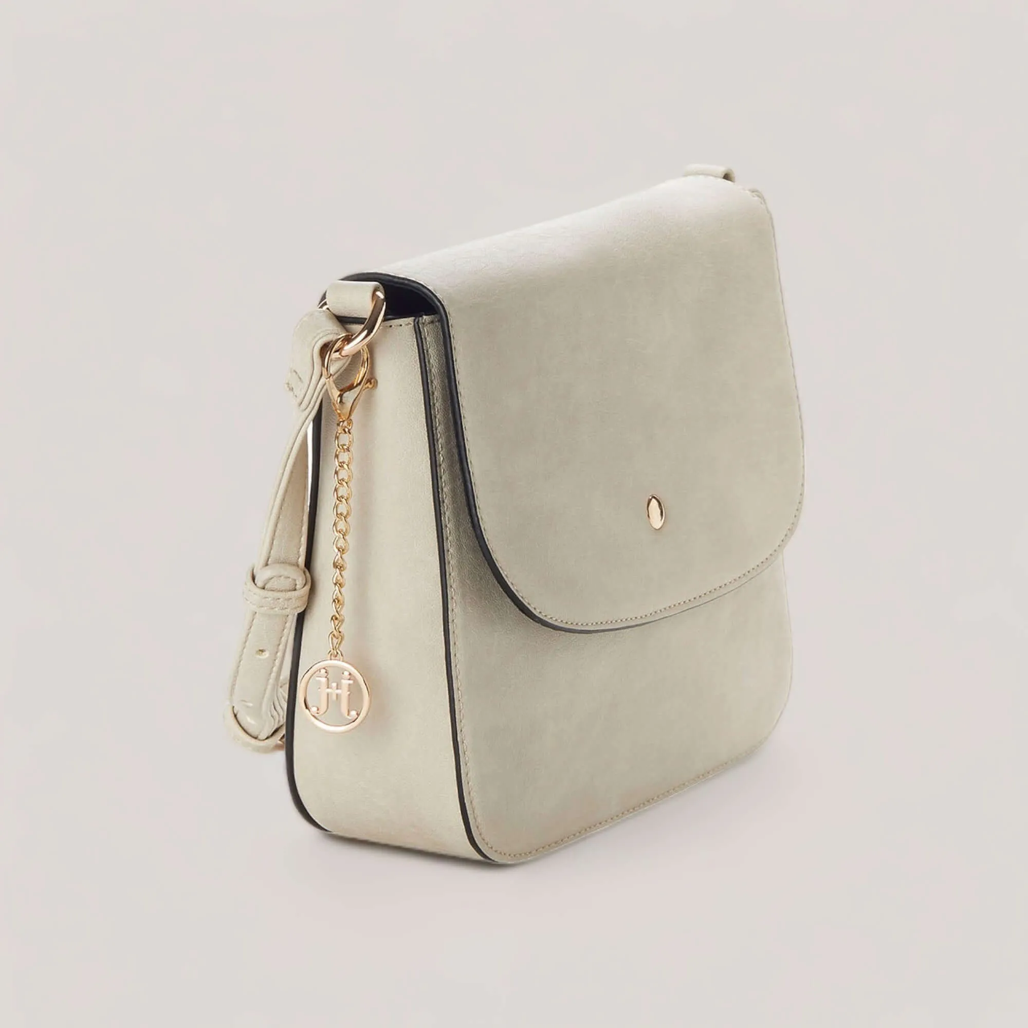 RACHEL | Ivory Button Snap Crossbody Bag