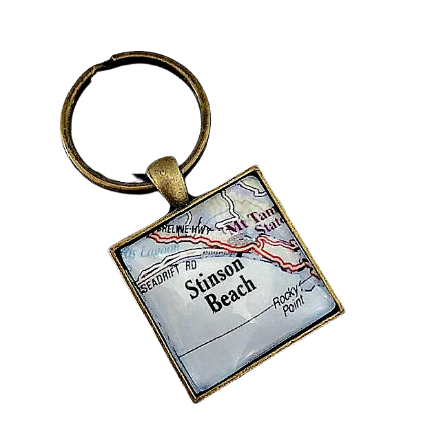 Square Map Keychain