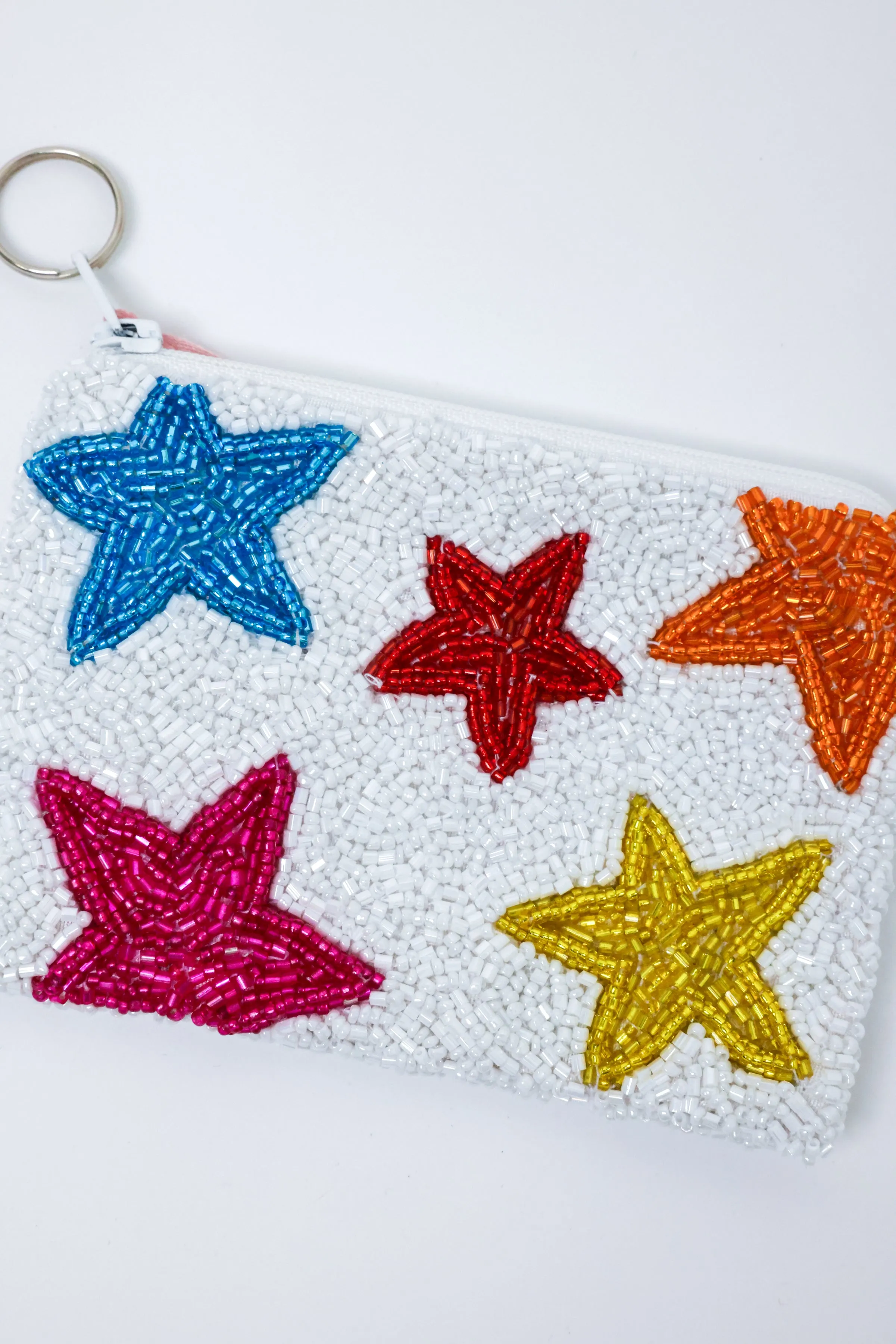 Stars Beaded Coin Purse