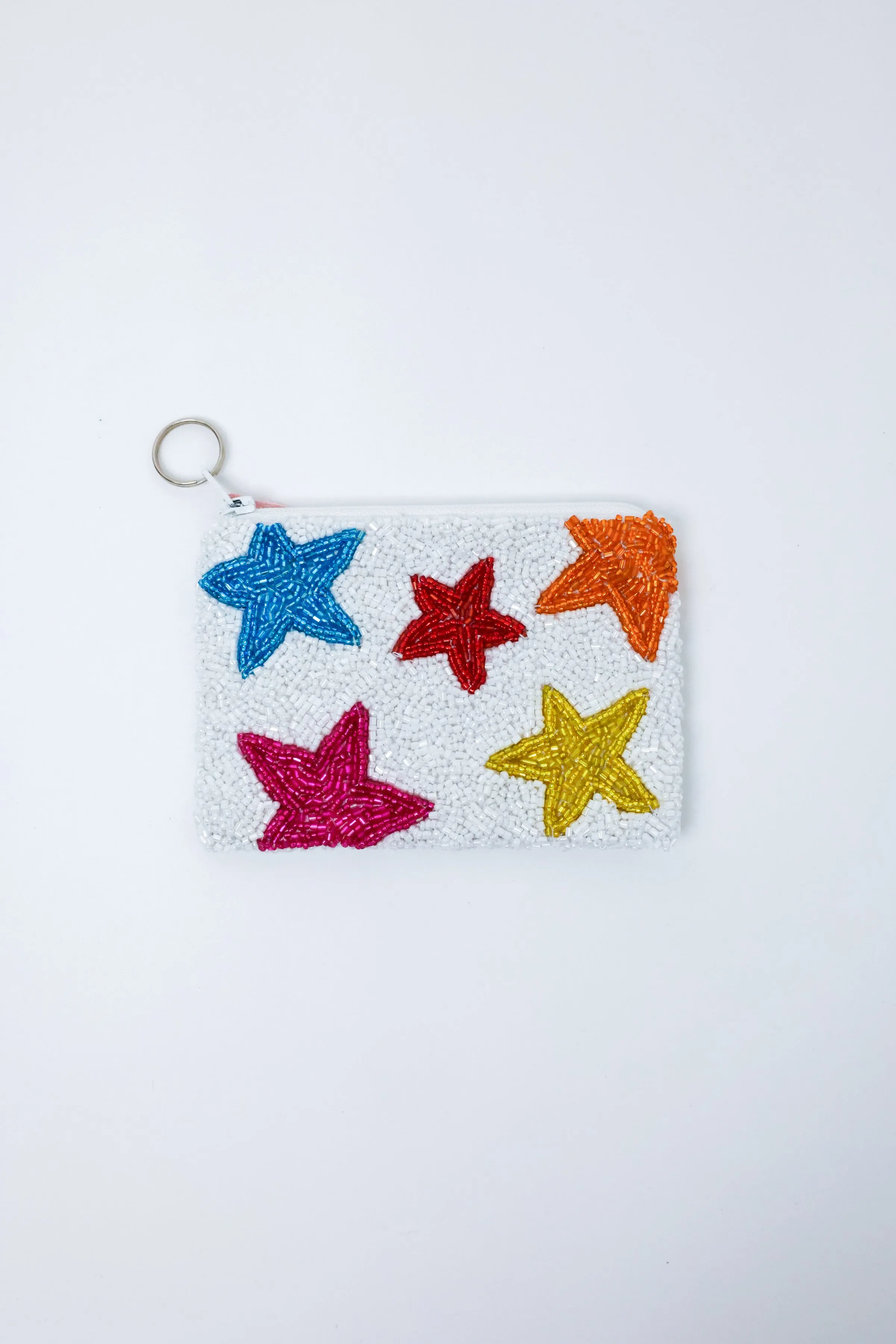 Stars Beaded Coin Purse