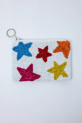 Stars Beaded Coin Purse