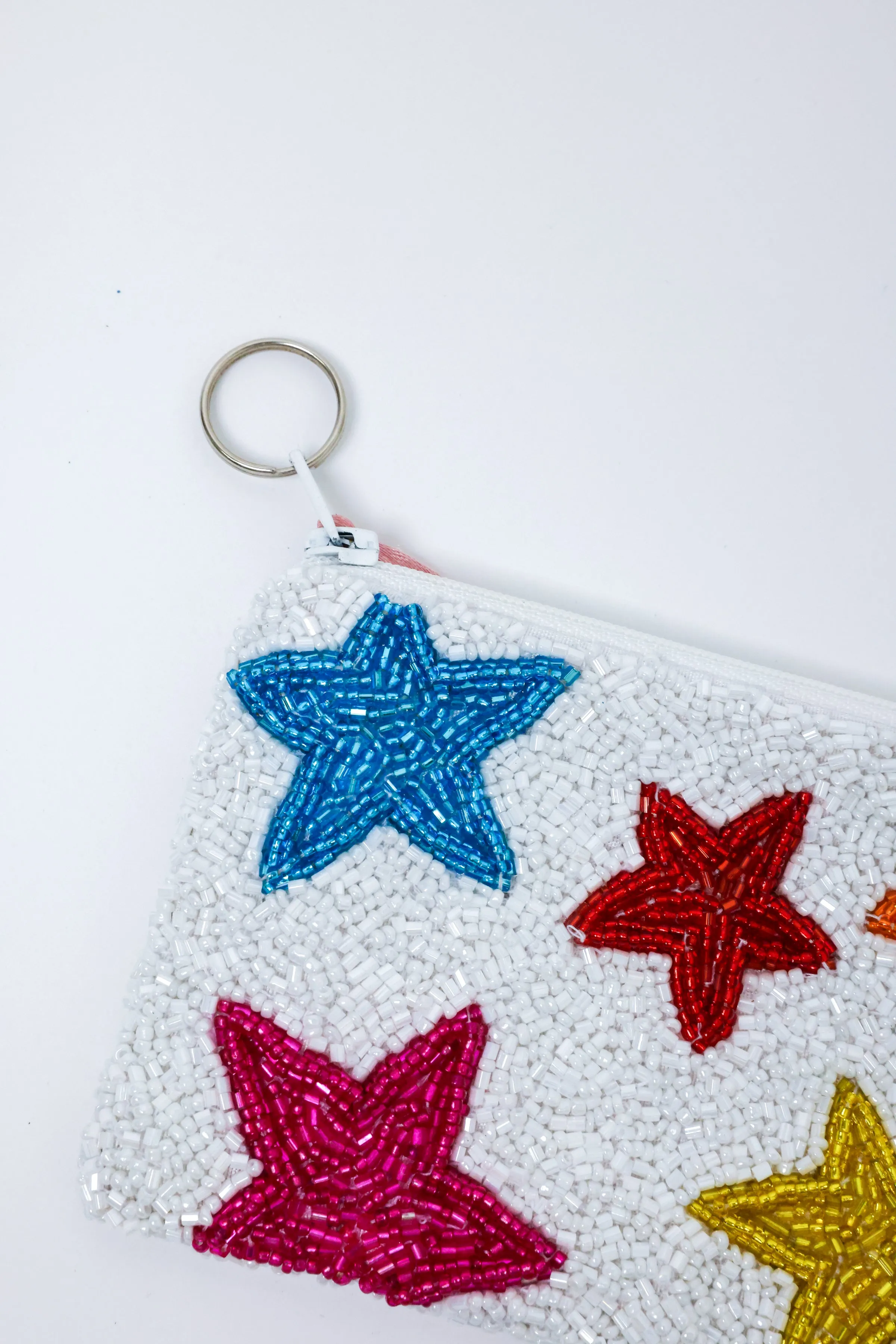 Stars Beaded Coin Purse