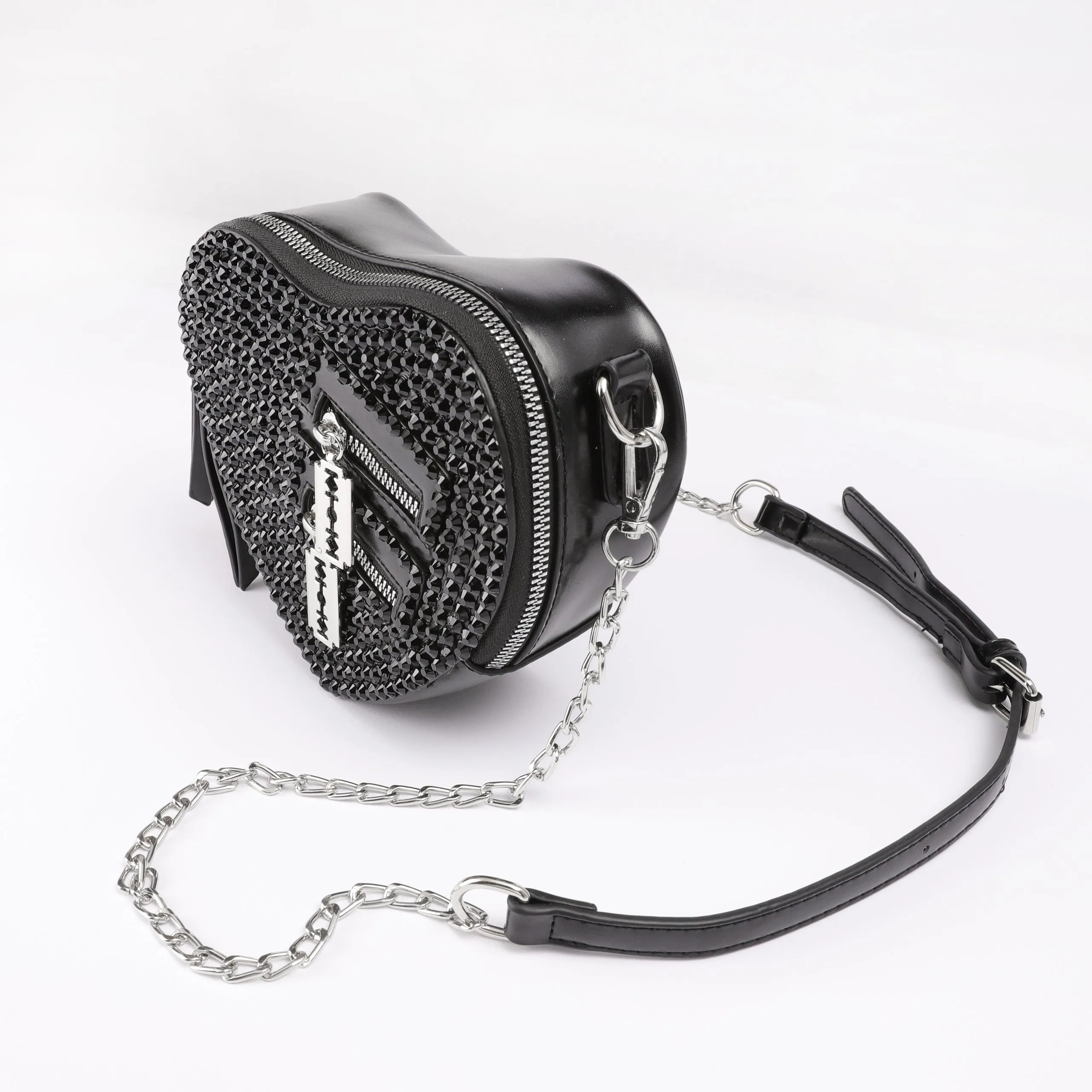 Sweetheart Rhinestone Crossbody Purse