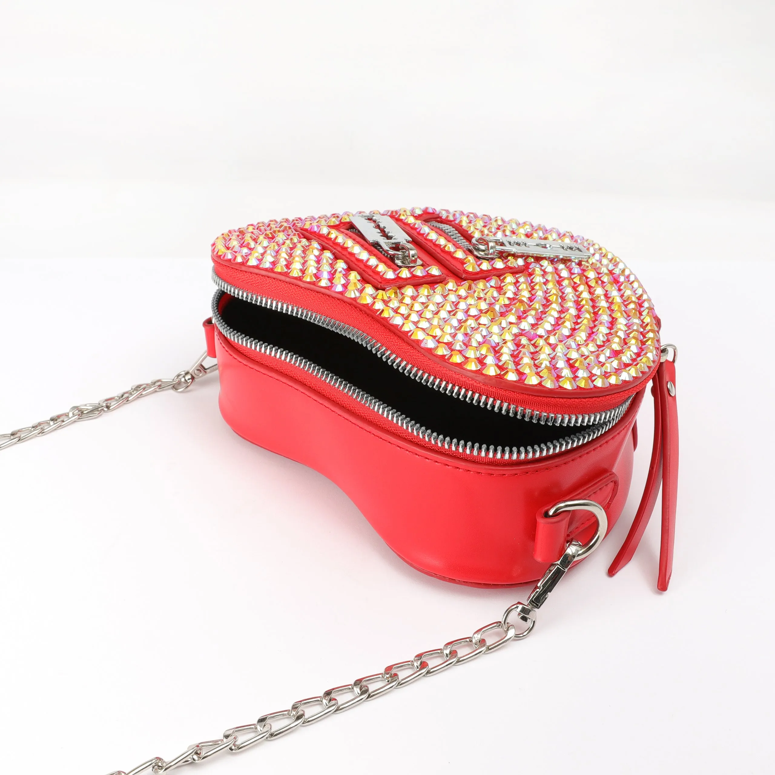 Sweetheart Rhinestone Crossbody Purse