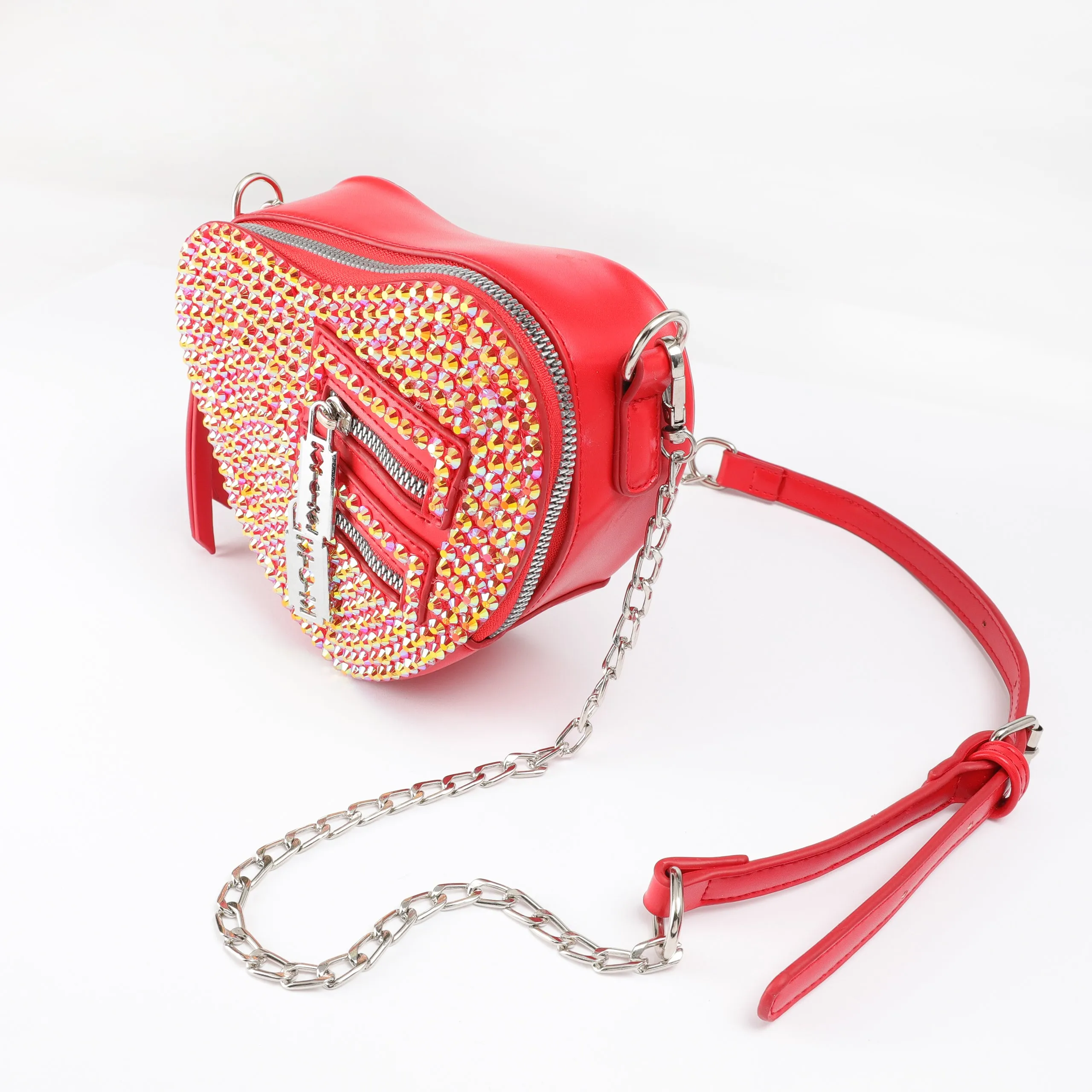 Sweetheart Rhinestone Crossbody Purse