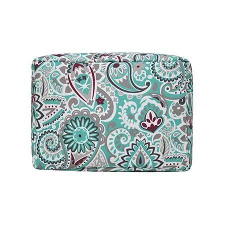 Swirls In Aqua NGIL Large Cosmetic Travel Pouch