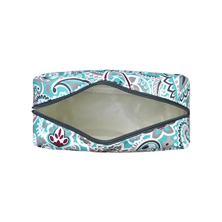 Swirls In Aqua NGIL Large Cosmetic Travel Pouch