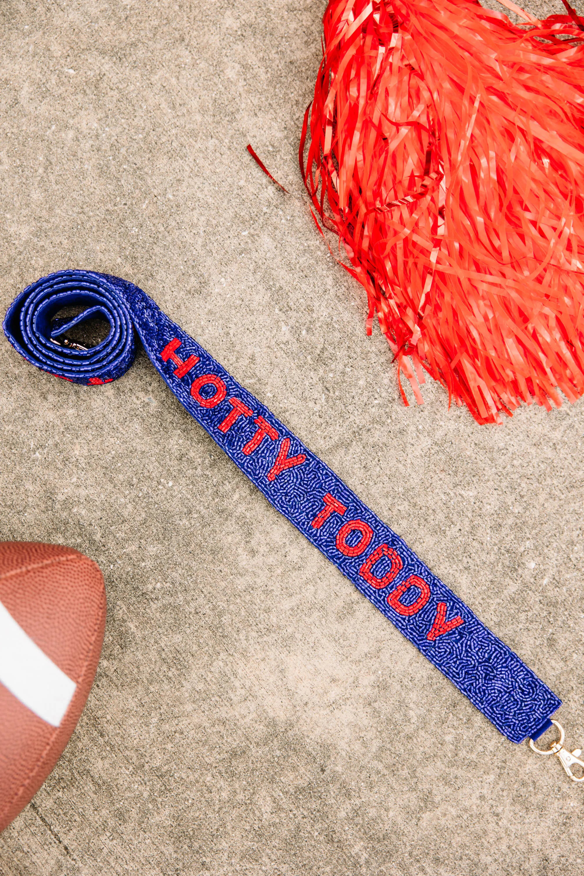 Treasure Jewels: Gameday Navy & Cardinal Red Beaded Purse Strap