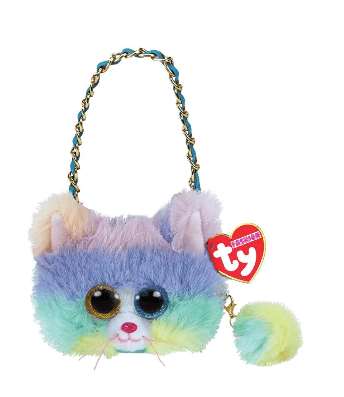 TY Cat Mini Purse, Heather