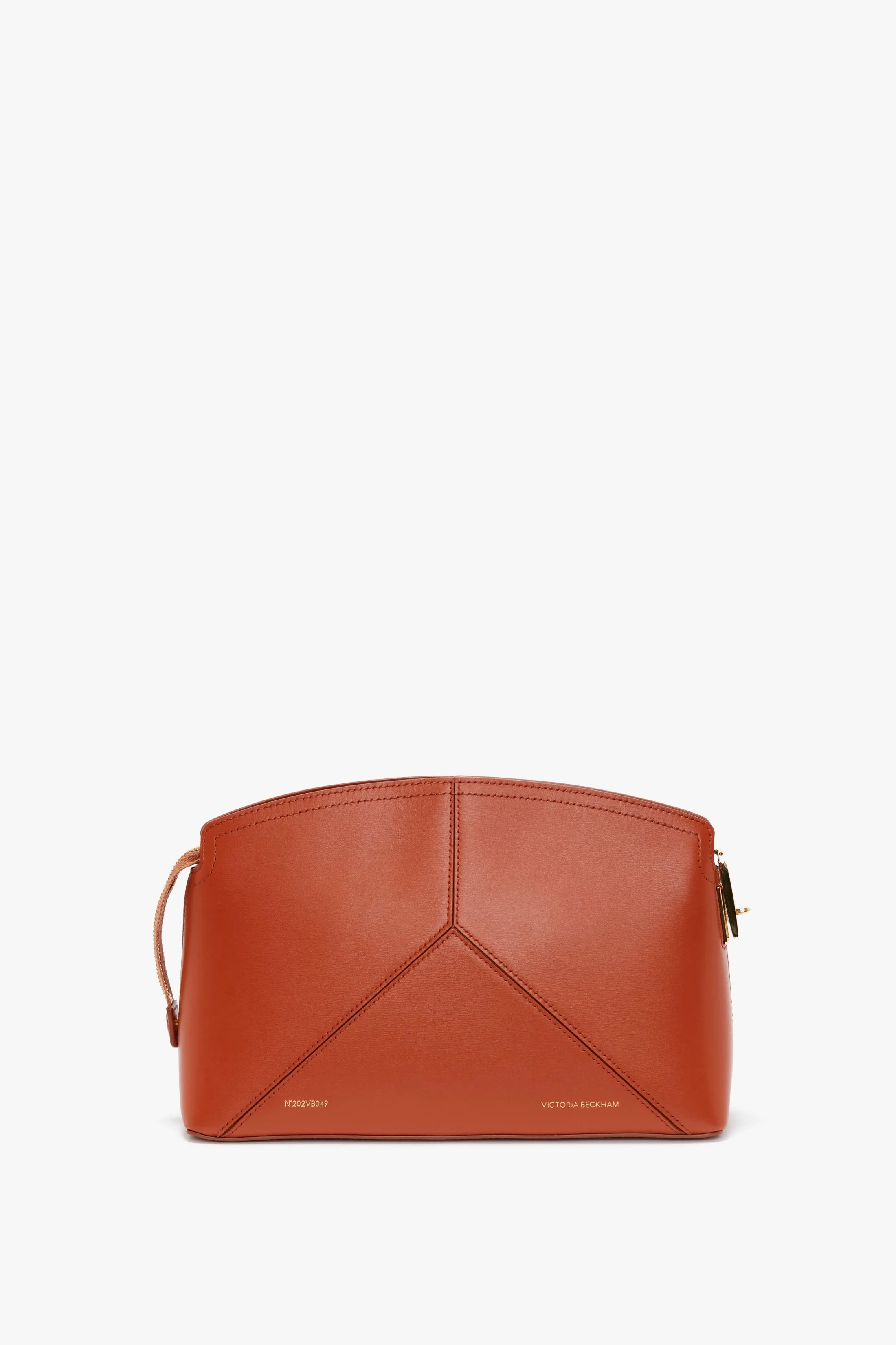 Victoria Clutch Bag In Tan Leather