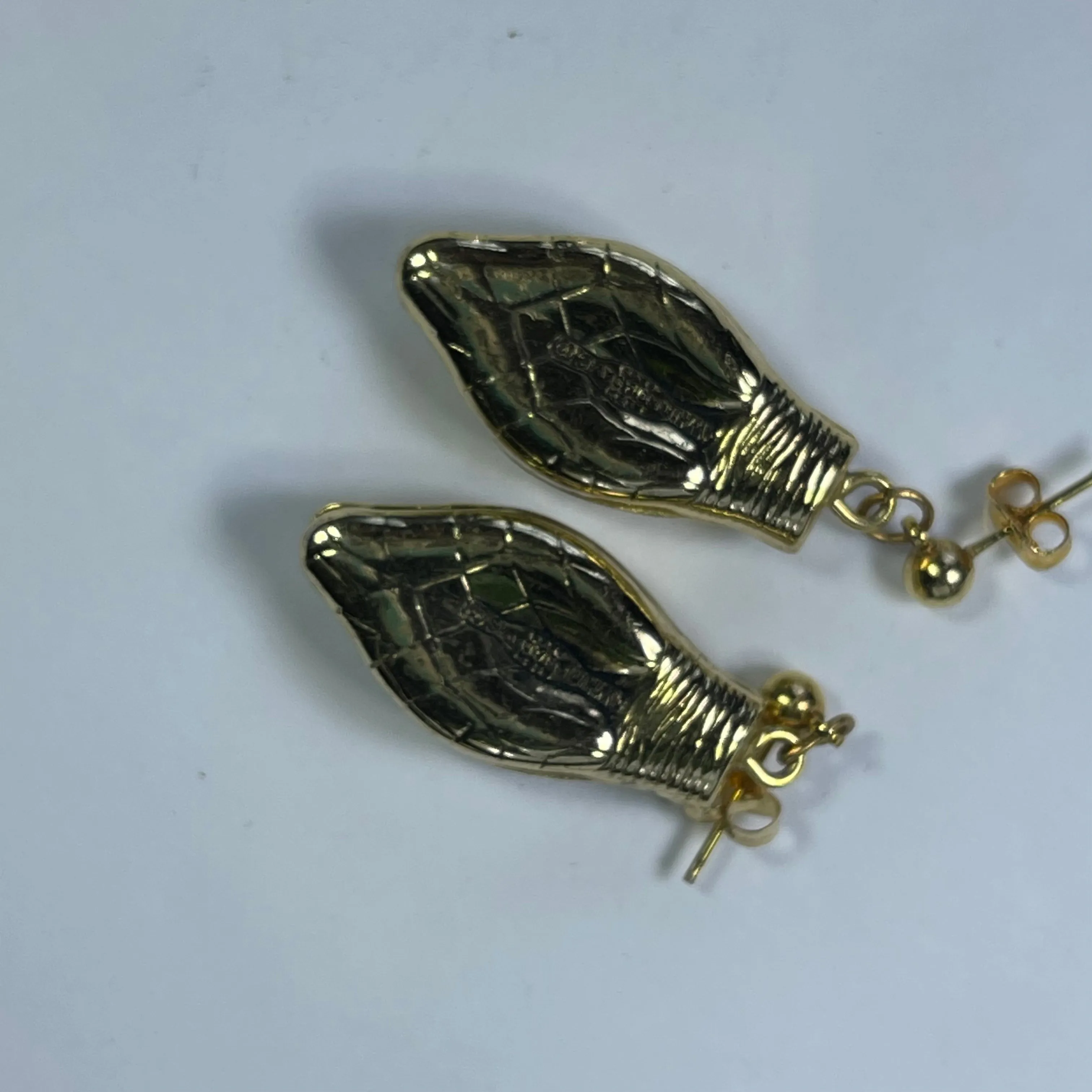 Vintage Snake Drop Earrings by Whiting Davis from the 1970s. Trending Fashion Statement Jewelry.